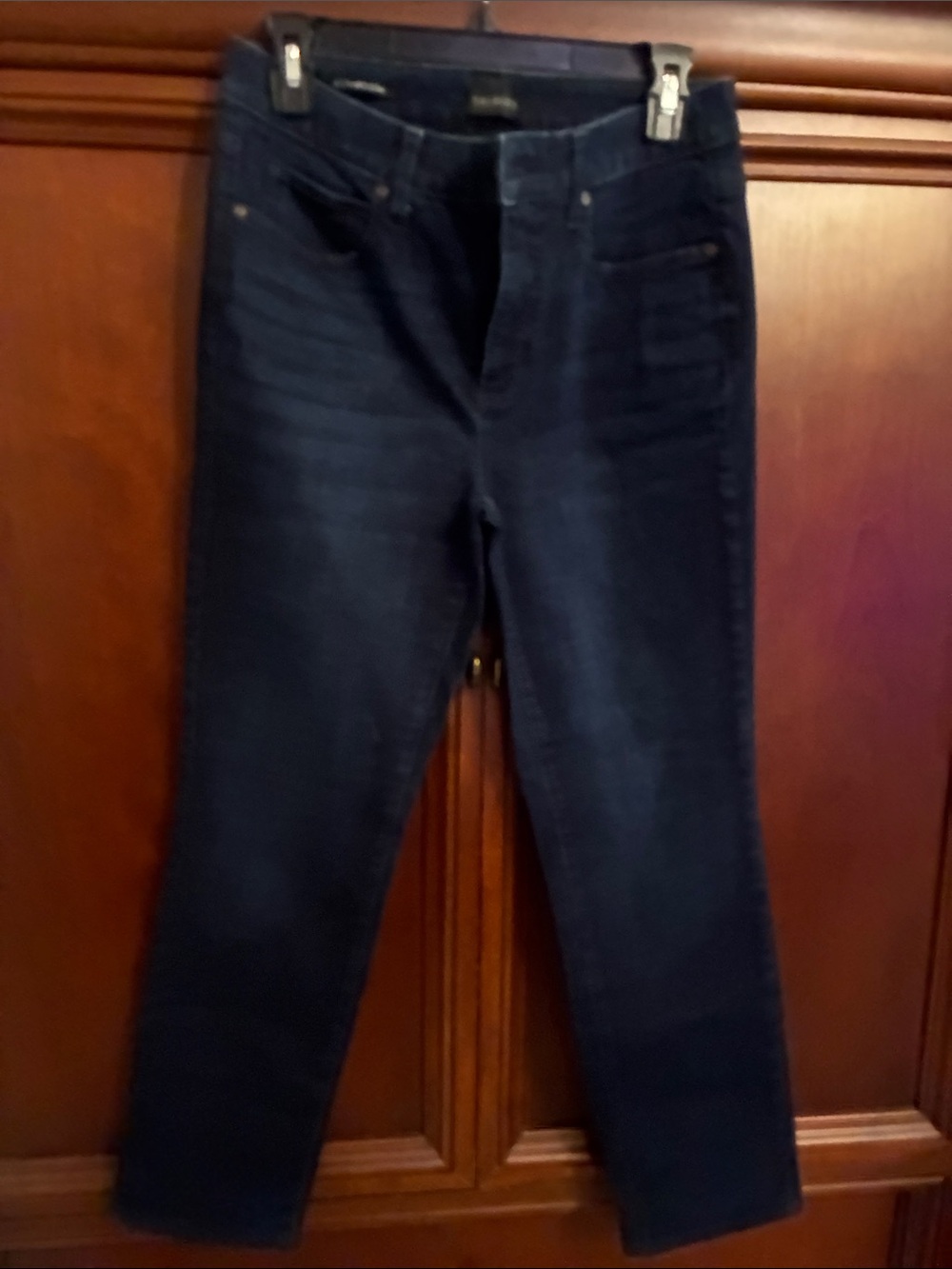 Women, Dark Blue Slim Straight Jeans